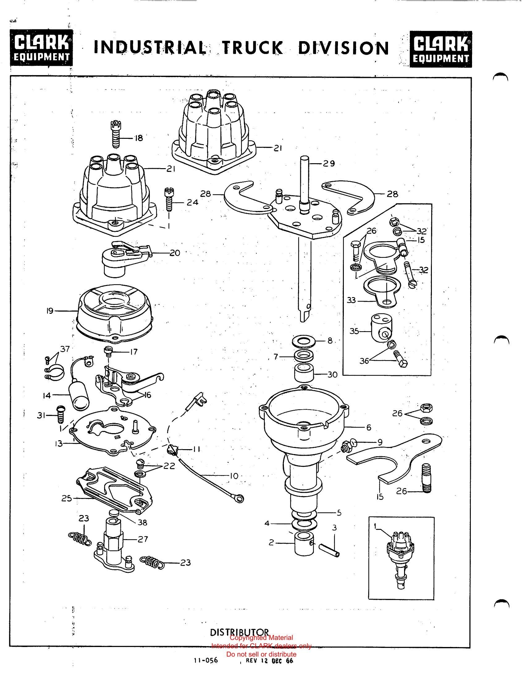 Catálogo de Peças Empilhadeira Clark Clarklift CY200B - versão Governo/Militar (Modelo CER-67-1149) - página interna