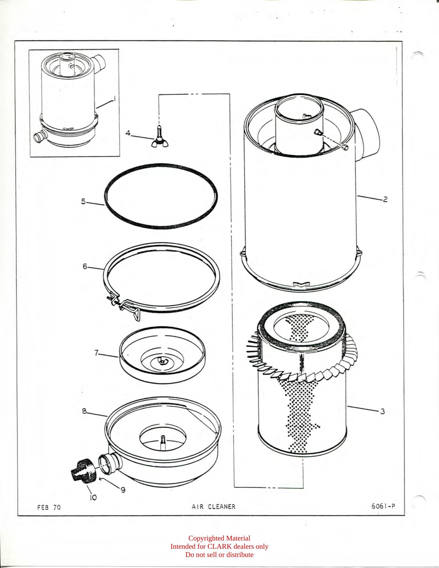 Catálogo de Peças Empilhadeira Clark Clarklift Y5275 / CY 525 / CY 625 / CY 700 Diesel (Book X151) - página interna