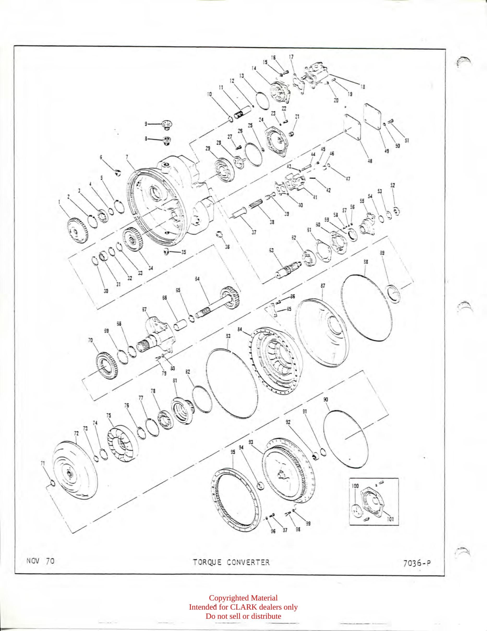 Catálogo de Peças Empilhadeira Clark Clarklift Y5275 / CY 525 / CY 625 / CY 700 Diesel (Book X151) - página interna