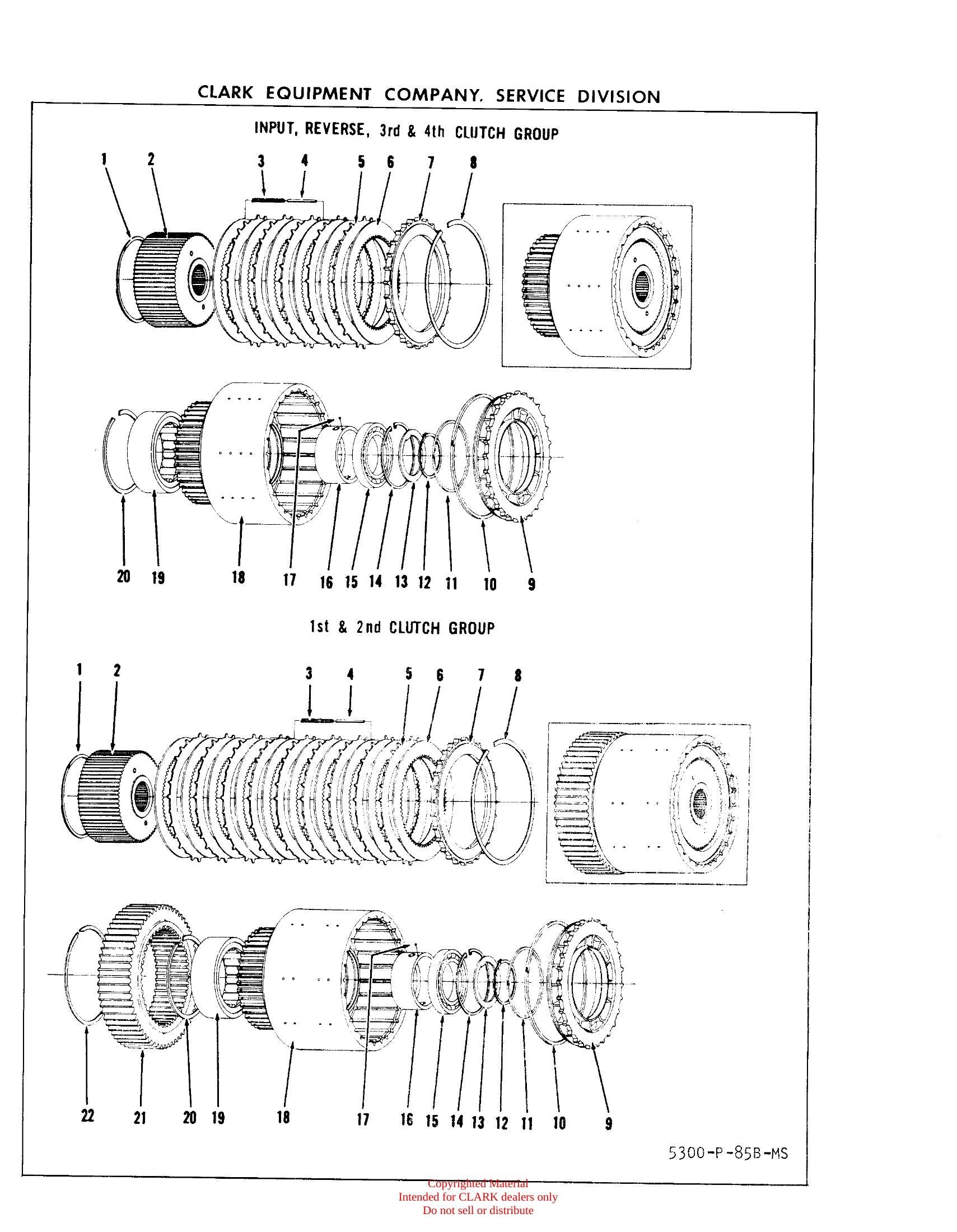 Catálogo de Peças Empilhadeira Clark Clarklift Y5275 / CY525 / CY625 / CY700 (Diesel) - página interna