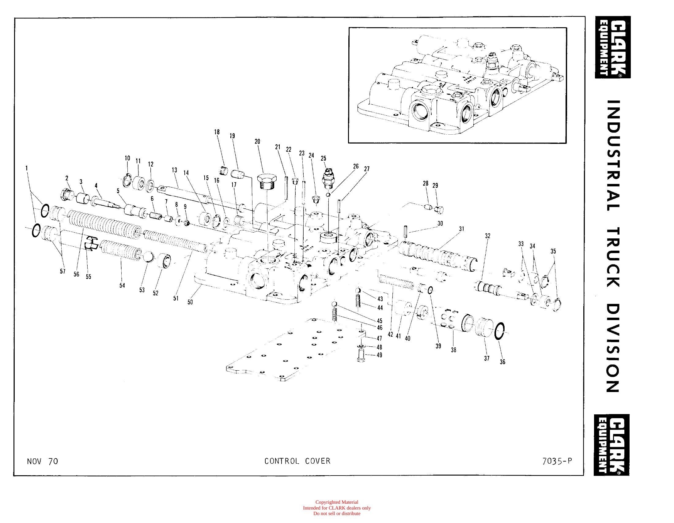 Catálogo de Peças Empilhadeira Clark Clarklift Y5275 / CY525 / CY625 / CY700 (Diesel) - página interna