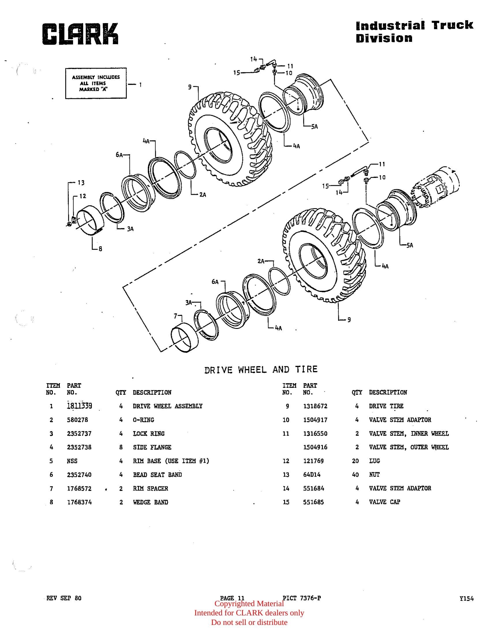 Catálogo de Peças Empilhadeira Clark Clarklift Y800 Diesel (Lot 3795) - página interna