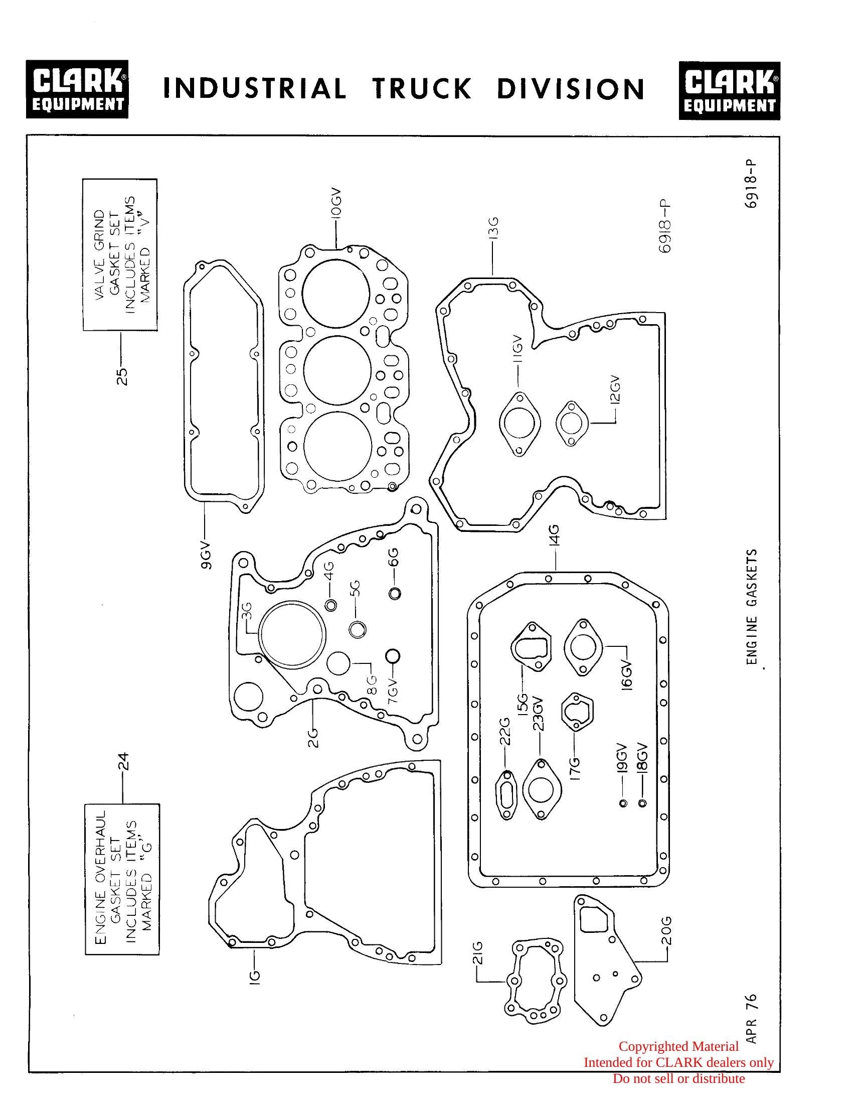 Catálogo de Peças Empilhadeira Clark Utility Truck 40D (Book X-144A) - página interna