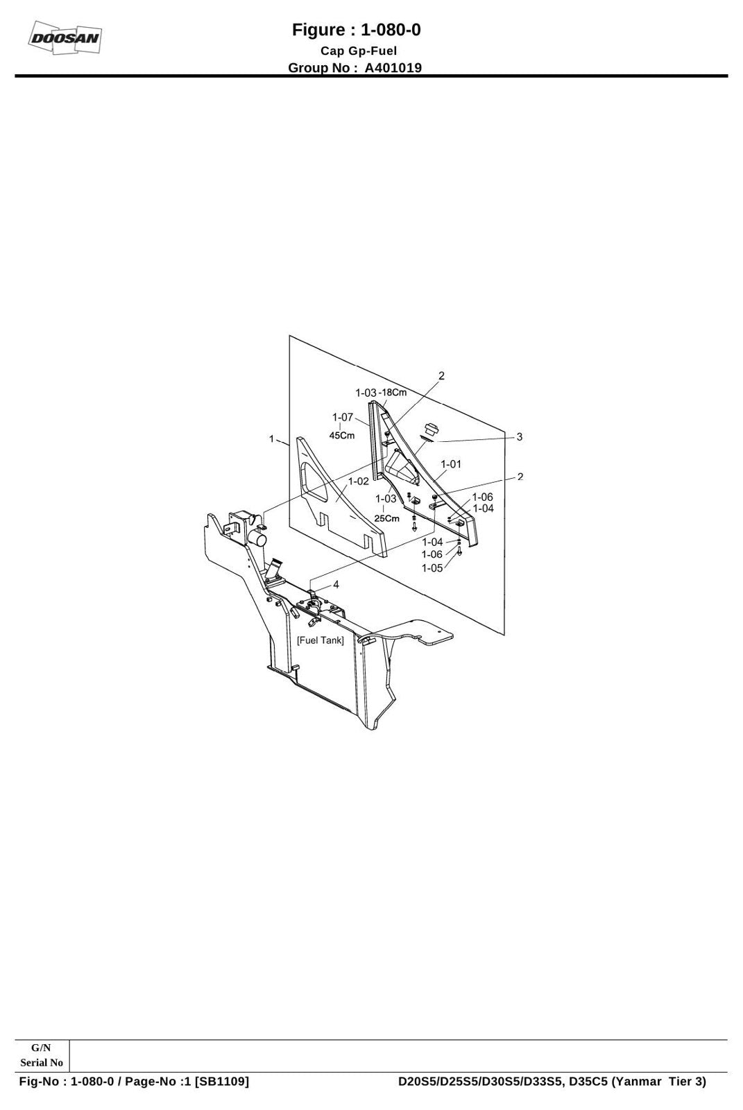 Catálogo de Peças Empilhadeira Doosan — D20S-5/D25S-5/D30S-5/D33S-5/D35C-5 — imagem 2