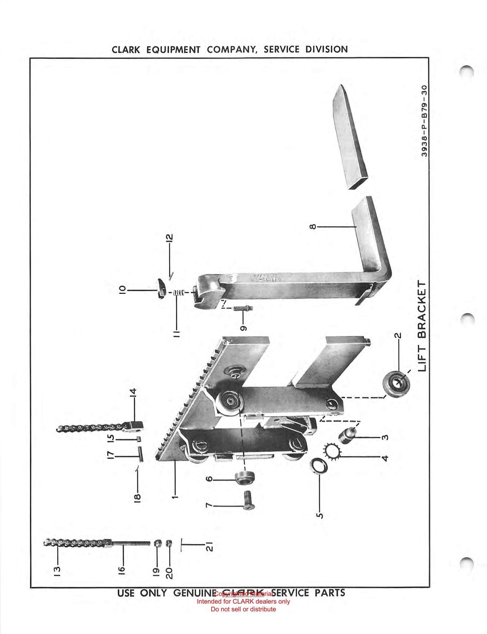 Catálogo de Peças Empilhadeira Elétrica Stacker Clark Powrworker Articulating Hi-Lift Pallet (Book X106A) - página interna