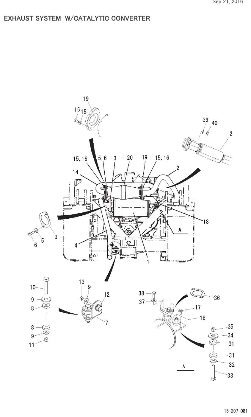 Detalhe de componentes ilustrados no Catálogo de Peças Hyster H1.5-3.5XT (D475/D466)
