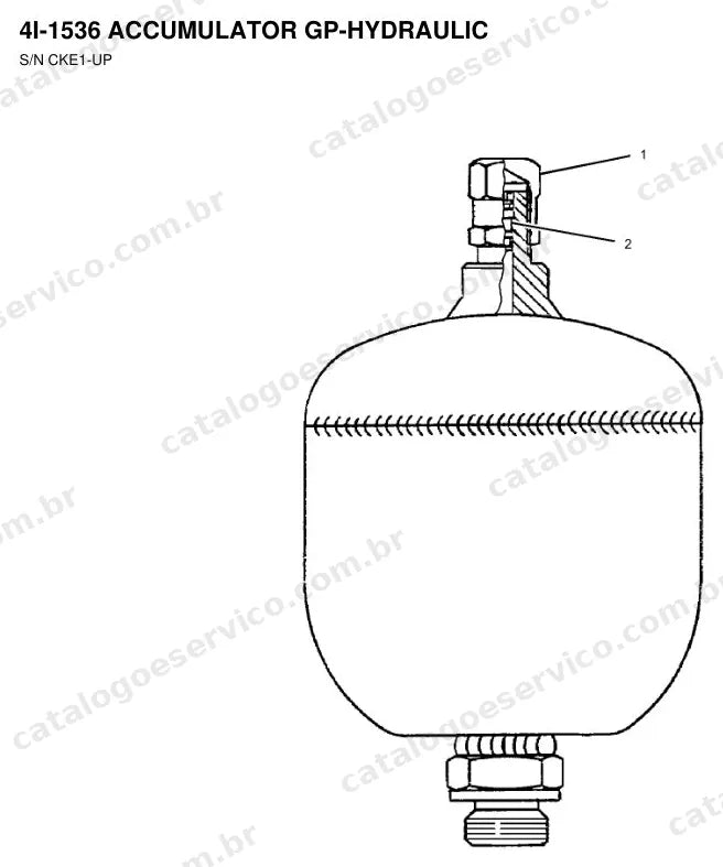 Catálogo de Peças Caterpillar 311C: vista explodida de hidráulico