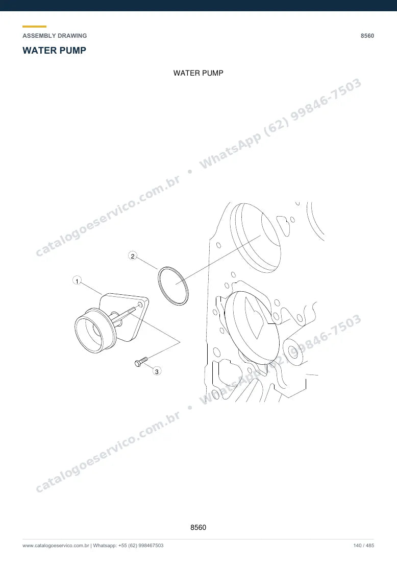 Catálogo de peças Hyundai R160LC-3: desenho de montagem — arrefecimento