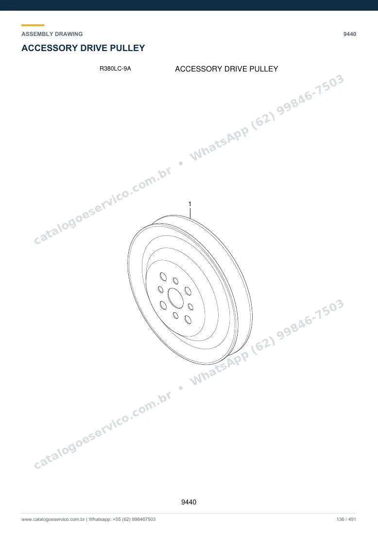 Catálogo de peças Hyundai R380LC-9A: desenho de montagem — etiquetas, ferramentas e acessórios