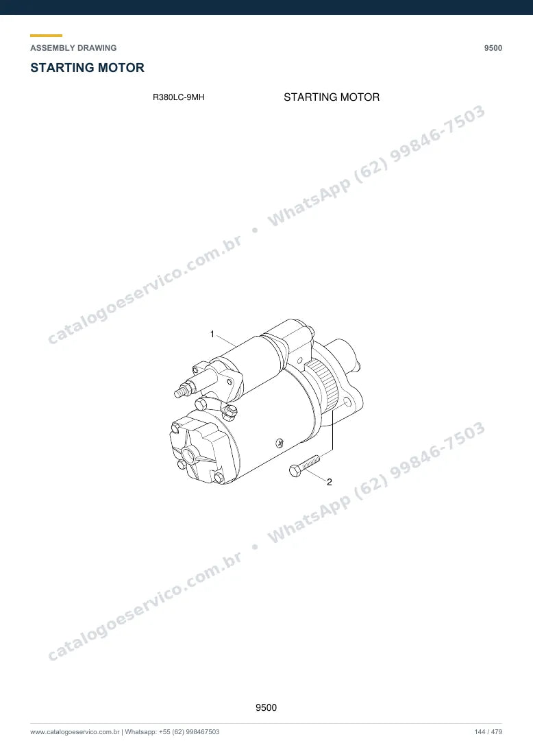 Catálogo de peças Hyundai R380LC-9MH: desenho de montagem