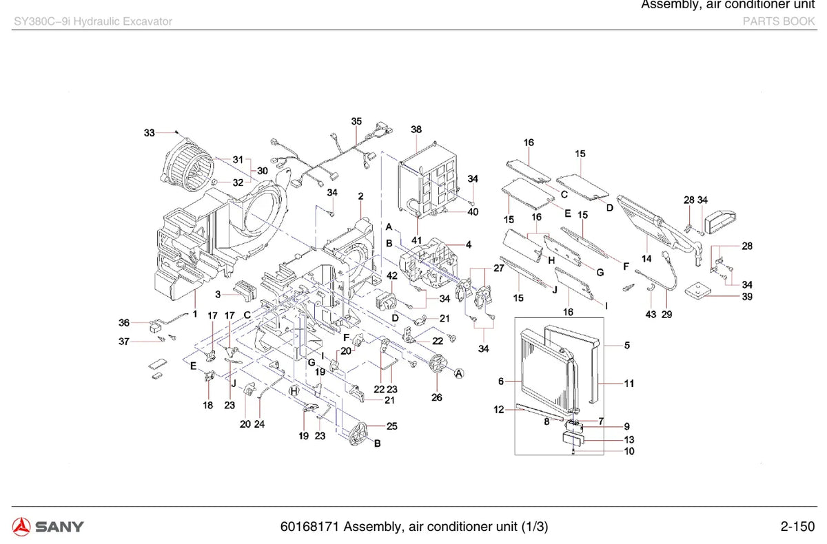 Catálogo de Peças SANY SY380C — vista interna 2