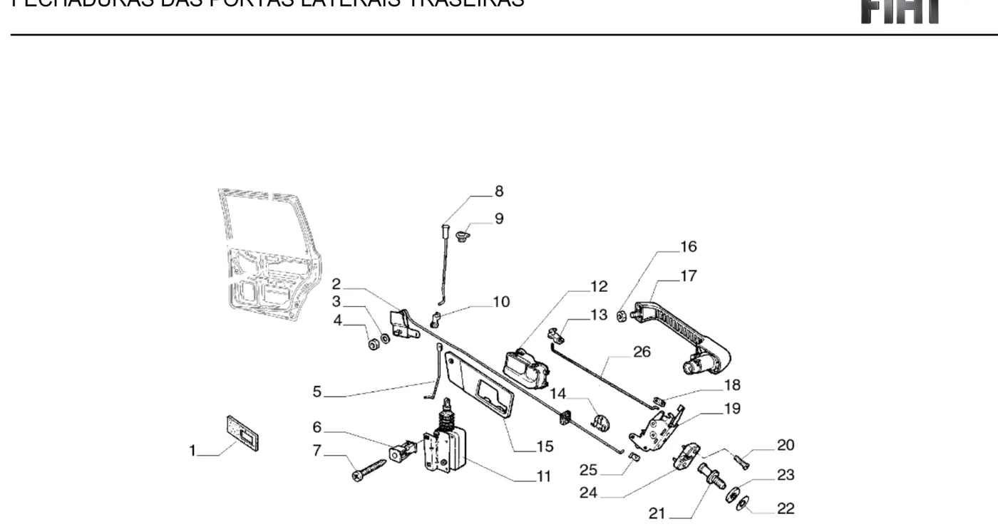 Conjunto ilustrado com números de peça originais Fiat — Fiat Elba Weekend 1.5 SPI 8V