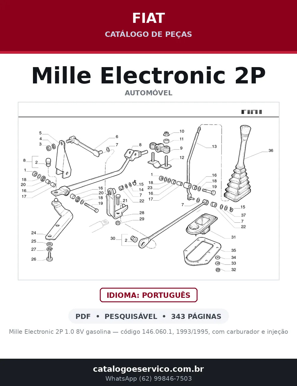 Catálogo de Peças Fiat Mille Electronic 2P 1.0 8V (1993-1995) — capa