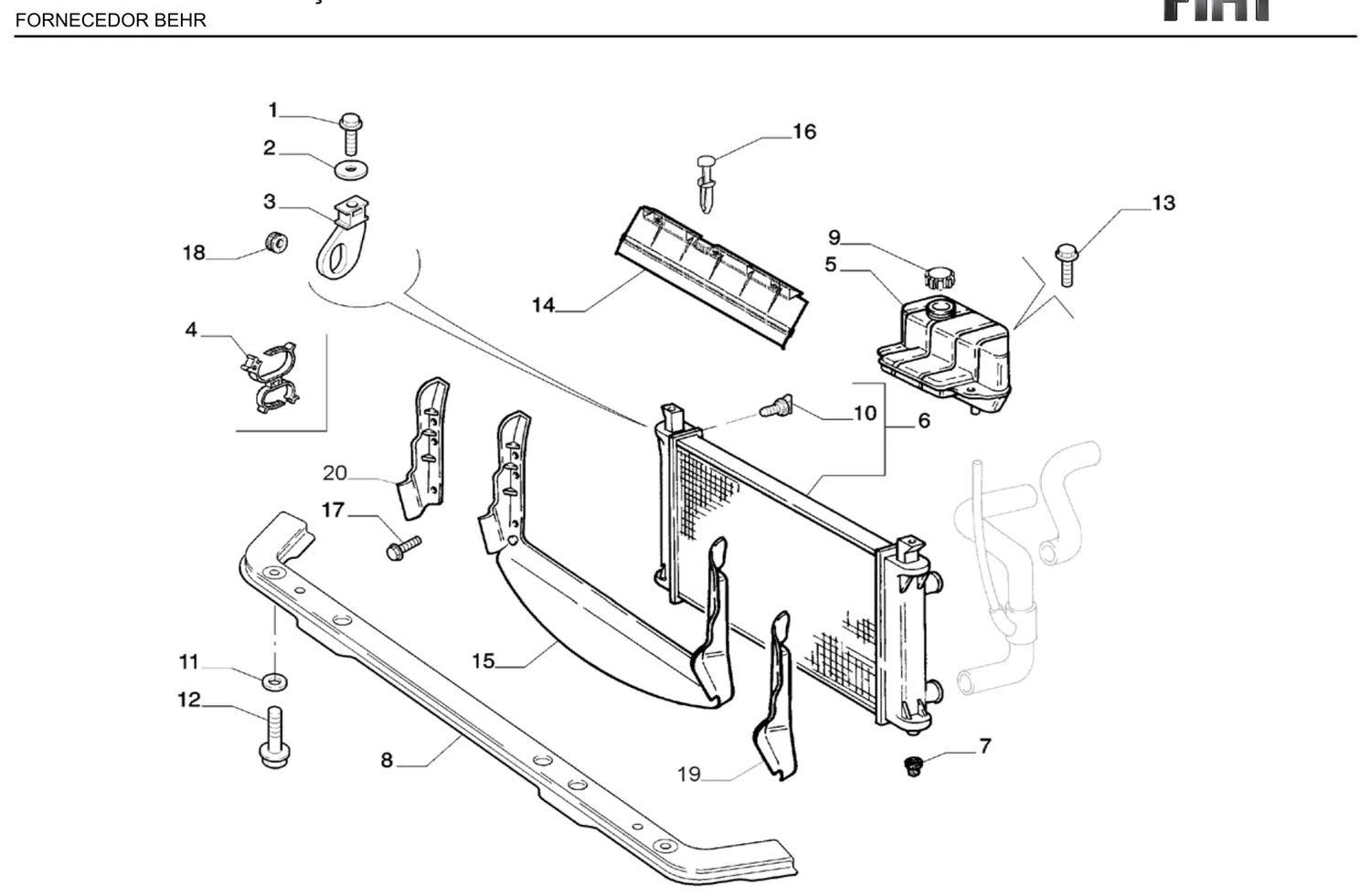 Catálogo de Peças Fiat Strada Adventure 1.8 Flex (2007+) — vista explodida 2 (pág. 65 do PDF)