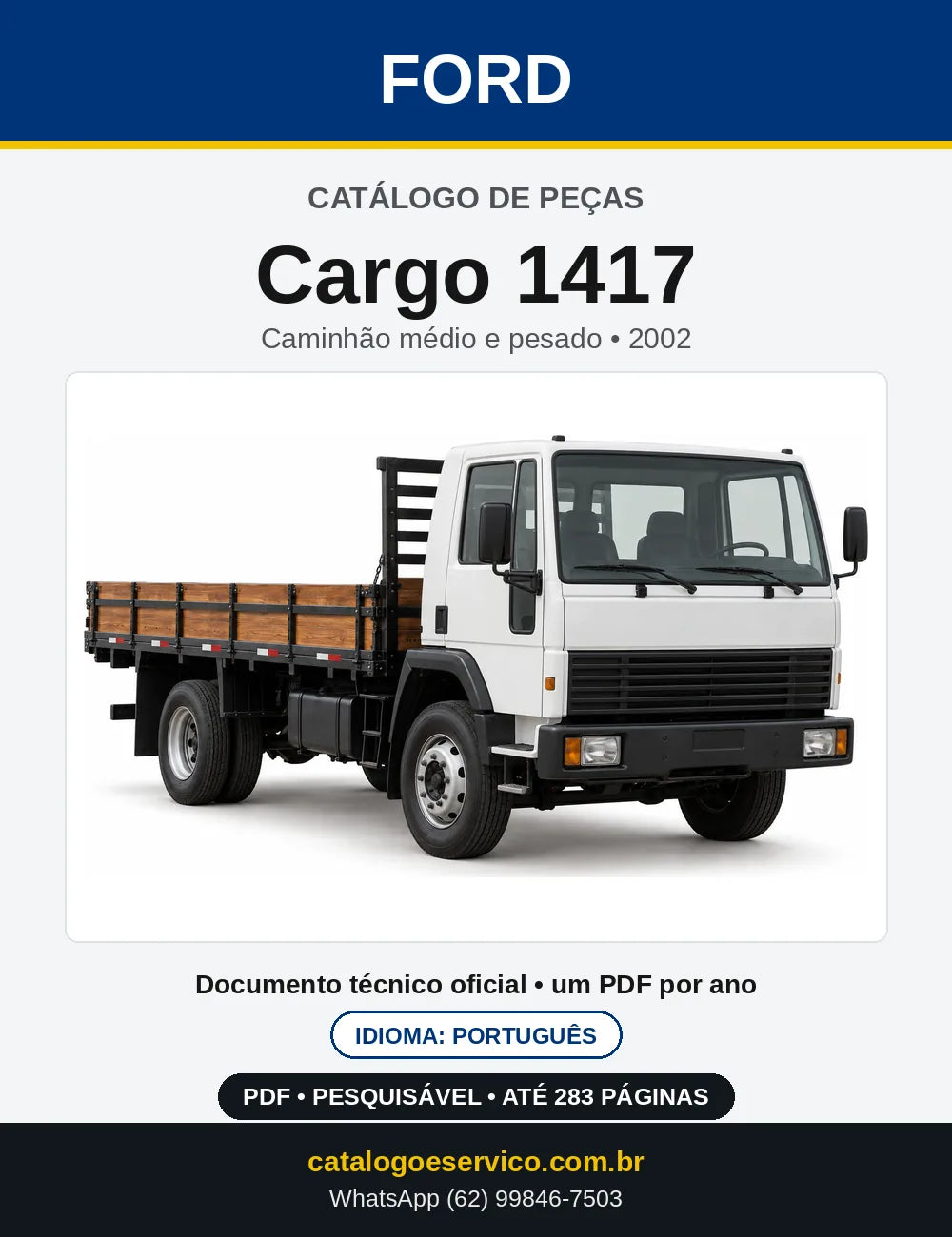 Catálogo de Peças Ford Cargo 1417 2002 — capa