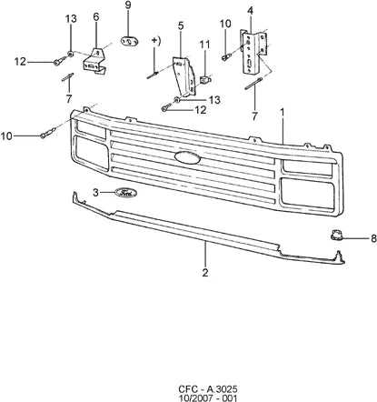 Catálogo de Peças Ford Cargo 1419 — vista explodida 1