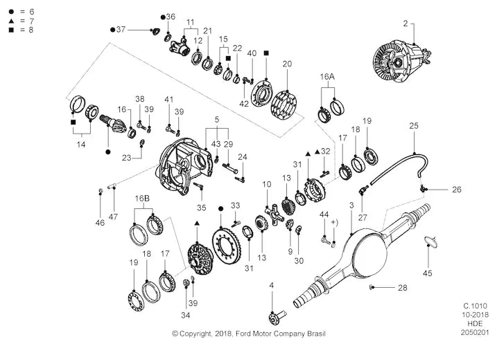Catálogo de Peças Ford Cargo 1419 4x2 — vista explodida 3