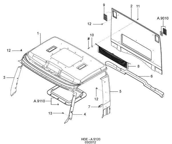 Catálogo de Peças Ford Cargo 1731 4x2 — vista explodida 1
