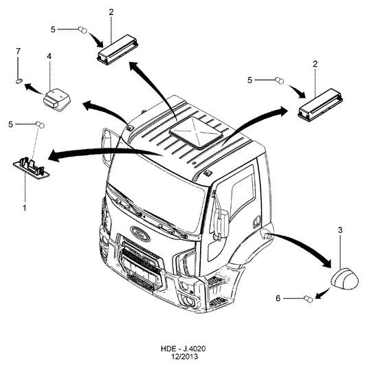 Catálogo de Peças Ford Cargo 1932 4x2 — vista explodida 4