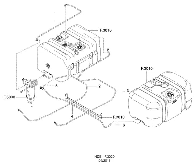 Catálogo de Peças Ford Cargo 2431 6x2 — vista explodida 4