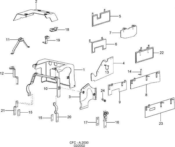 Catálogo de Peças Ford Cargo 2622 — vista explodida 1