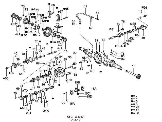 Catálogo de Peças Ford Cargo 2622 — vista explodida 3