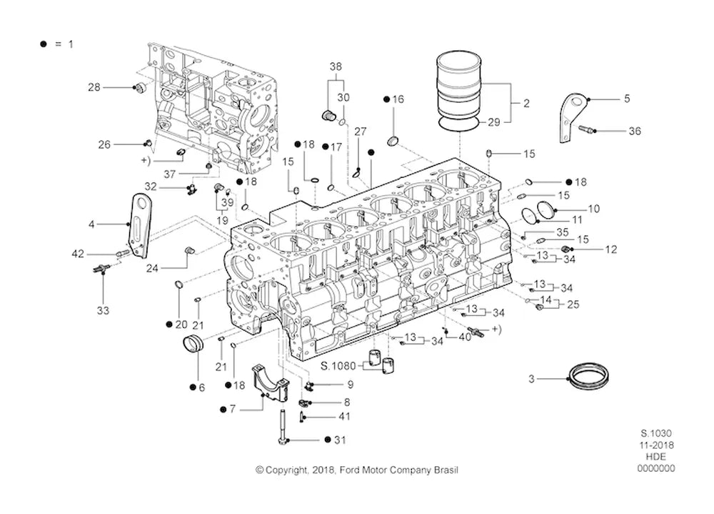 Catálogo de Peças Ford Cargo 2629 6x4 — vista explodida 1
