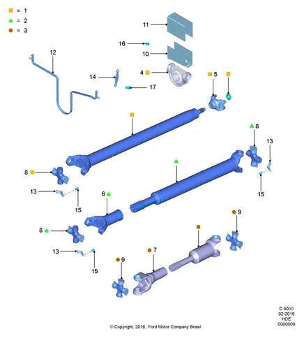 Catálogo de Peças Ford Cargo 2632 6x4 — vista explodida 3