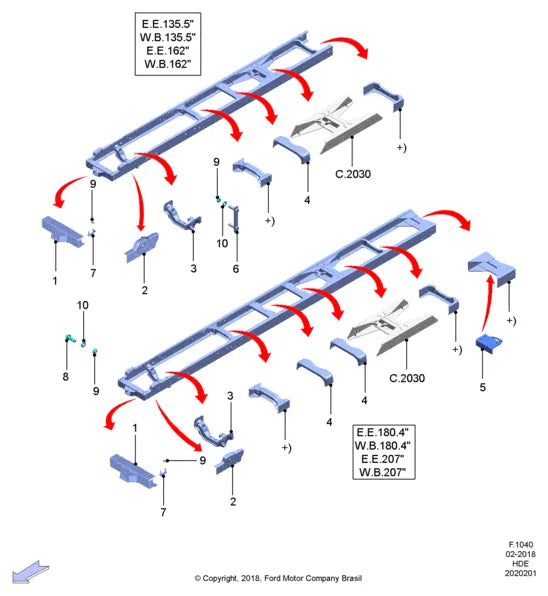 Catálogo de Peças Ford Cargo 2632 6x4 — vista explodida 4