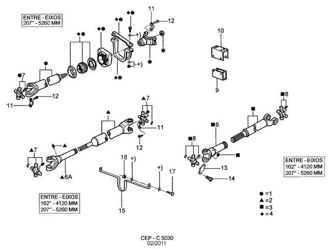 Catálogo de Peças Ford Cargo 2932E 6x4 — vista explodida 3