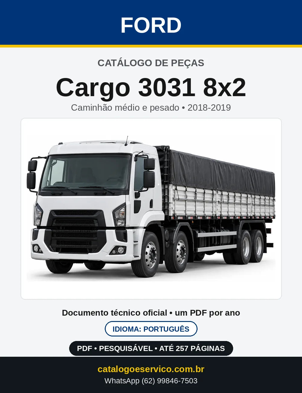 Catálogo de Peças Ford Cargo 3031 8x2 2018-2019 — capa