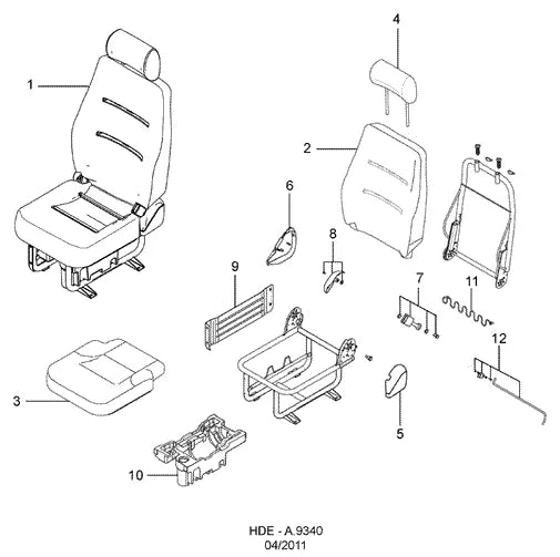 Catálogo de Peças Ford Cargo 3129 6x4 — vista explodida 1