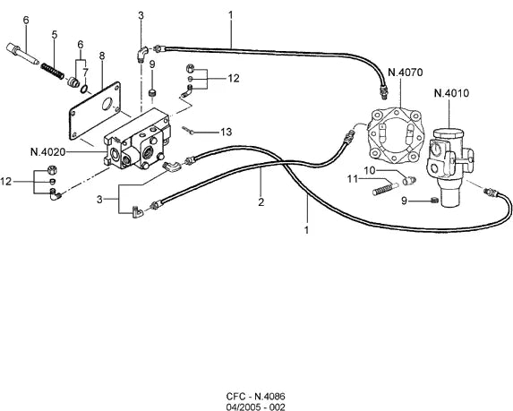 Catálogo de Peças Ford Cargo 4030 e 4031 — vista explodida 3