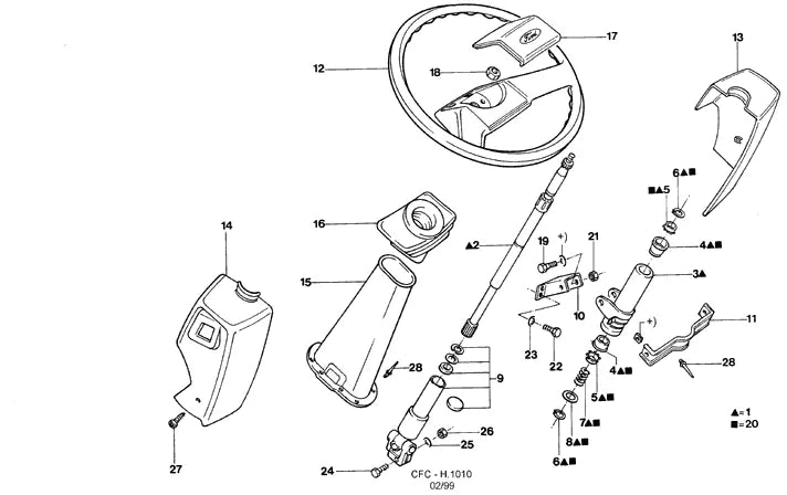 Catálogo de Peças Ford Cargo 4030 e 4031 — vista explodida 4