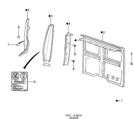 Catálogo de Peças Ford Cargo 4031 — vista explodida 1