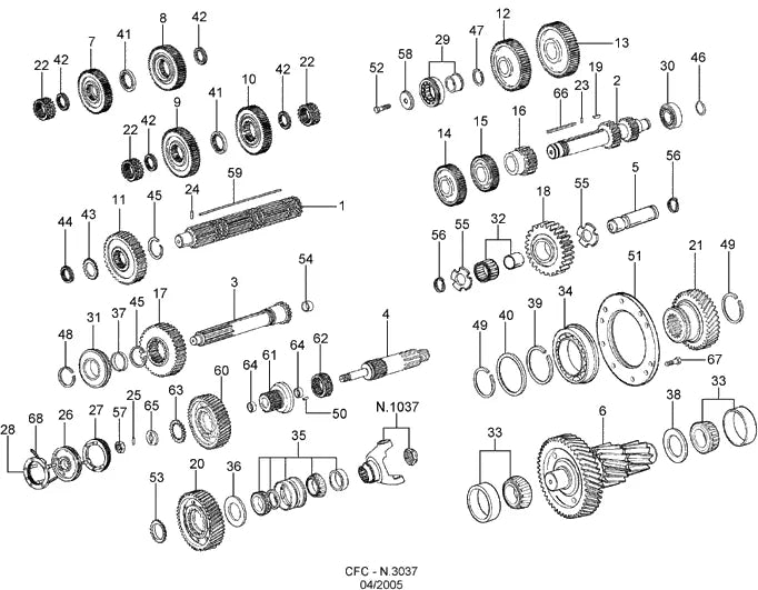 Catálogo de Peças Ford Cargo 5031 — vista explodida 3