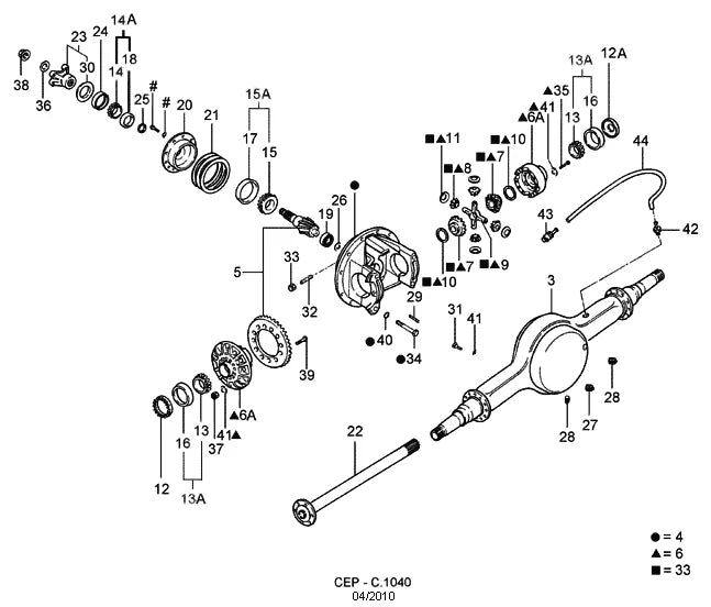 Catálogo de Peças Ford Cargo 5032E 6x4 — vista explodida 3