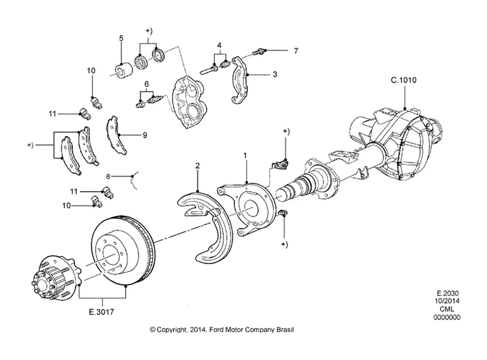 Catálogo de Peças Ford F-4000 4x2 e 4x4 — vista explodida 3