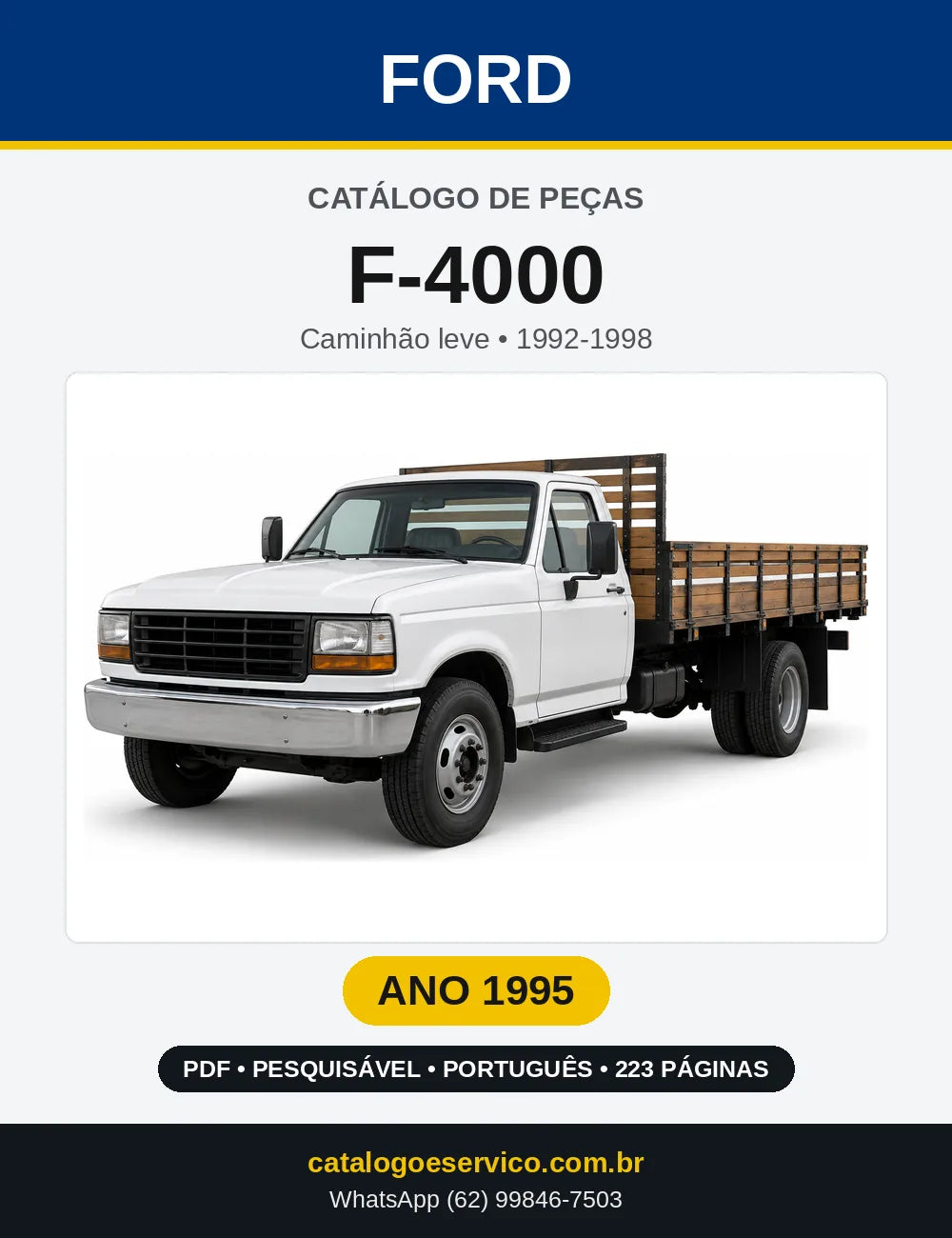 Catálogo de Peças Ford F-4000 1995 — 223 páginas