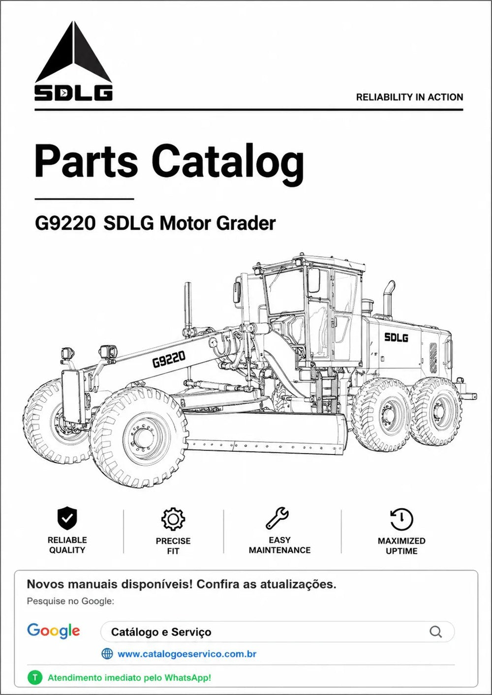 Catálogo de Peças G9220 SDLG Motoniveladora