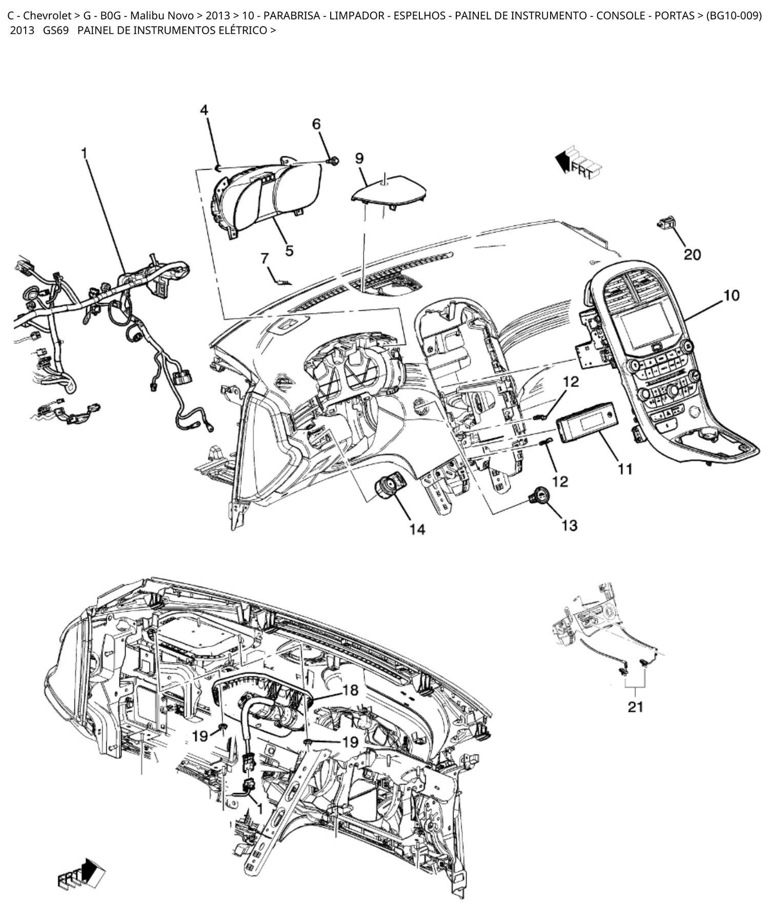 Catálogo de Peças Chevrolet Malibu 2013 — vista explodida 3 (pág. 379 do PDF)