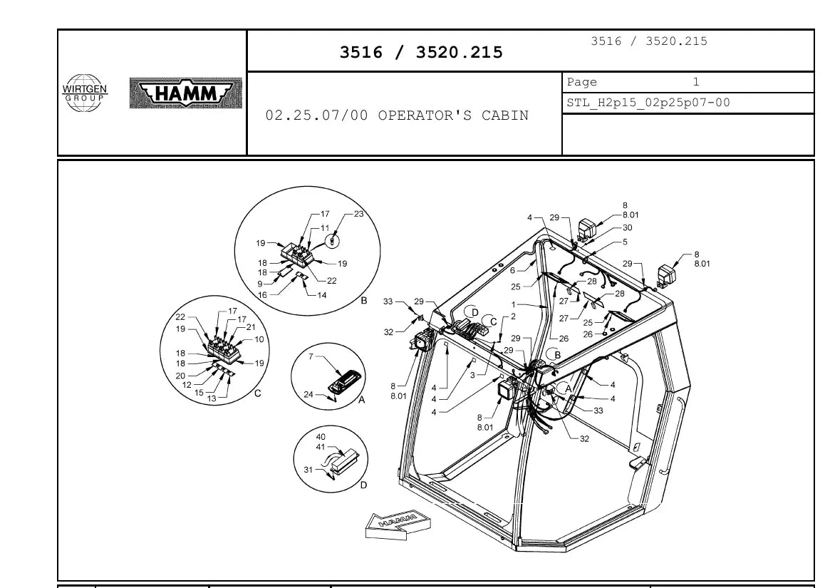 Catálogo de Peças HAMM 3516 / 3520 — vista interna 4