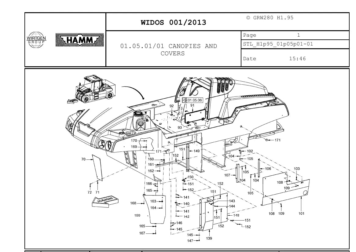 Catálogo de Peças HAMM GRW 280 — vista interna 3