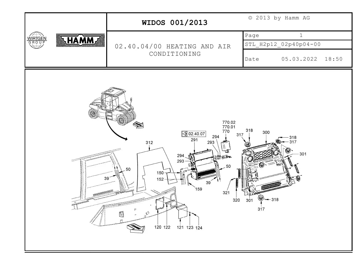 Catálogo de Peças HAMM GRW 280 — vista interna 2