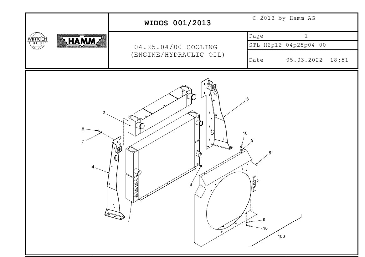 Catálogo de Peças HAMM GRW 280 — vista interna 3