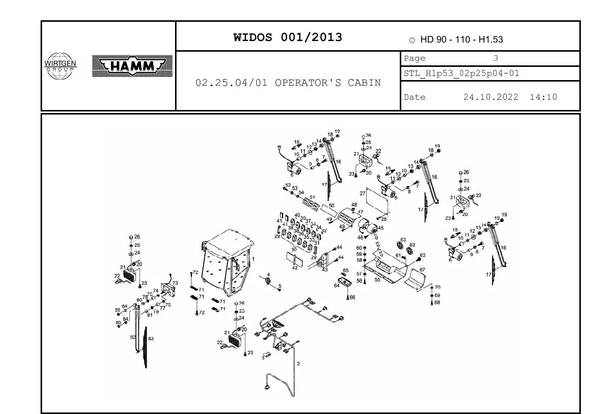 Catálogo de Peças HAMM HD 90 / HD 110 — vista interna 2
