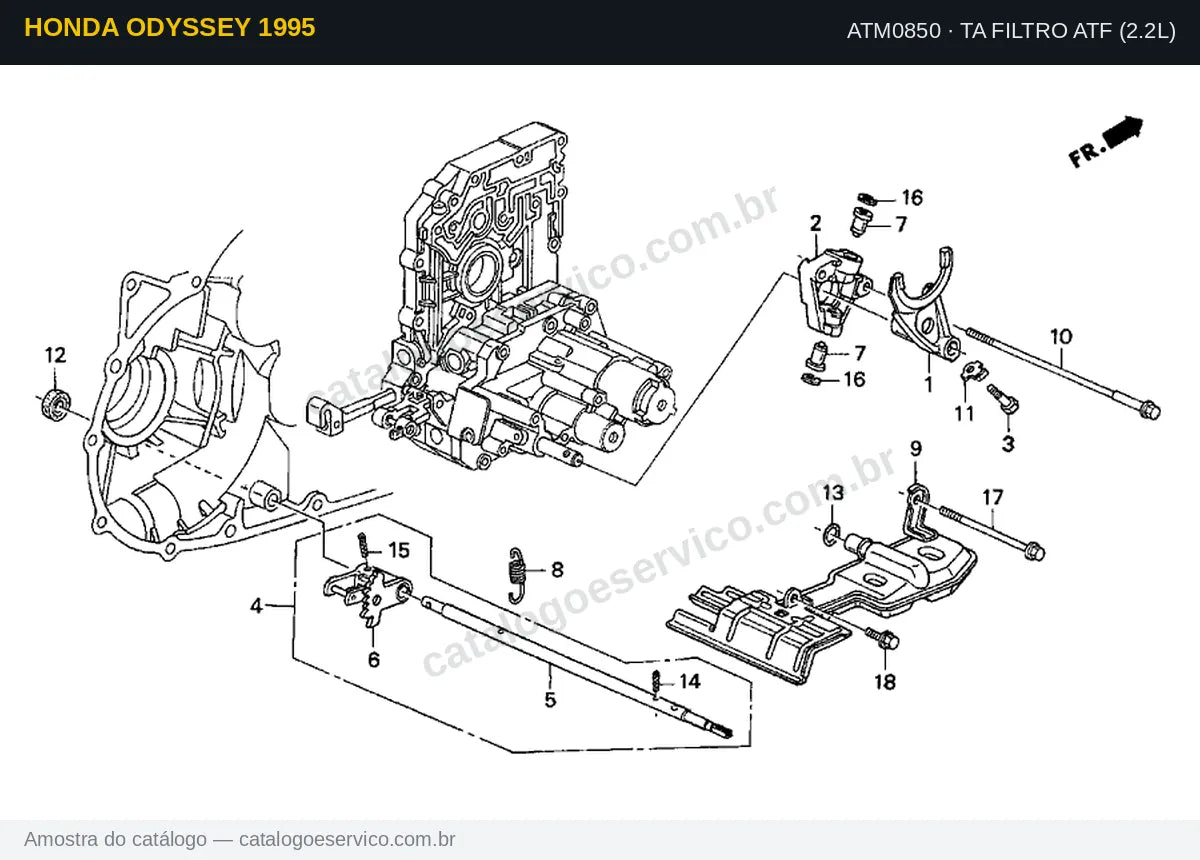 Vista explodida Ta Filtro Atf (2.2L) — Honda Odyssey 1995