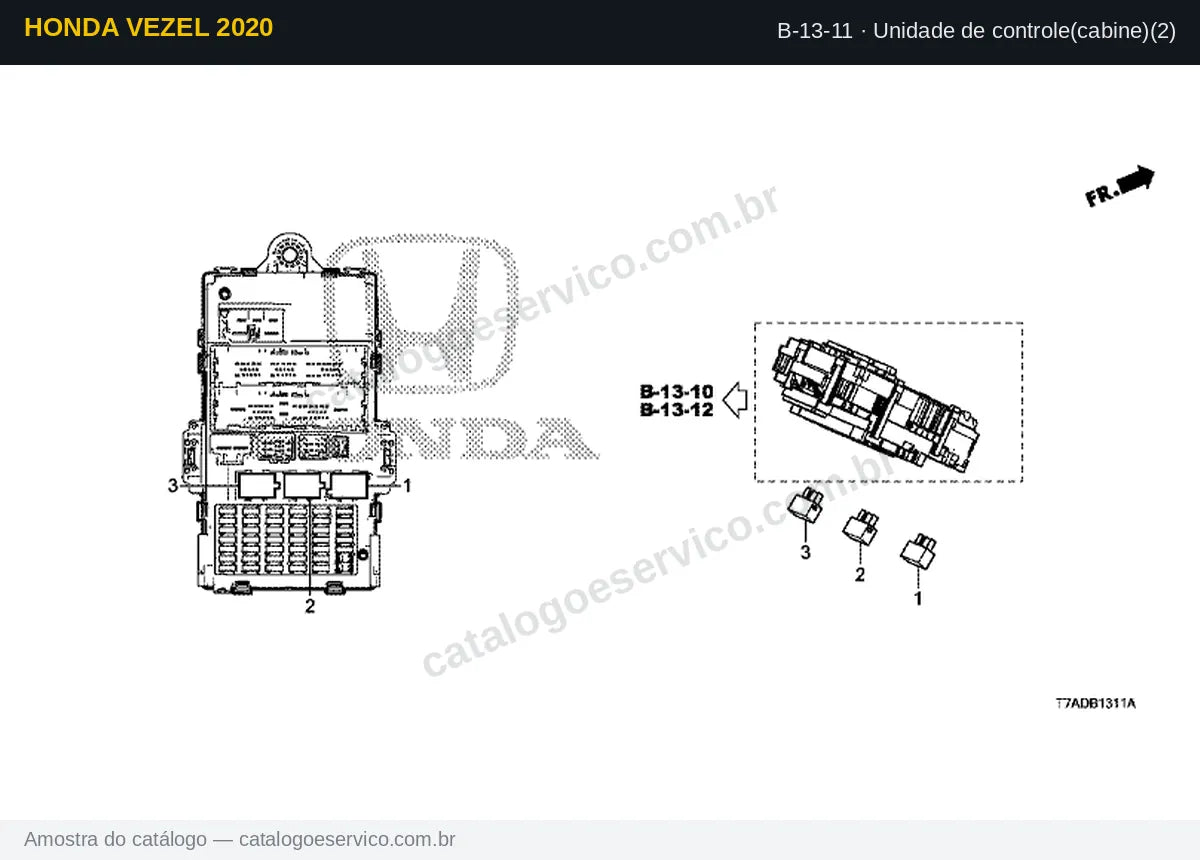 Vista explodida Unidade de controle(cabine)(2) — Honda Vezel 2020