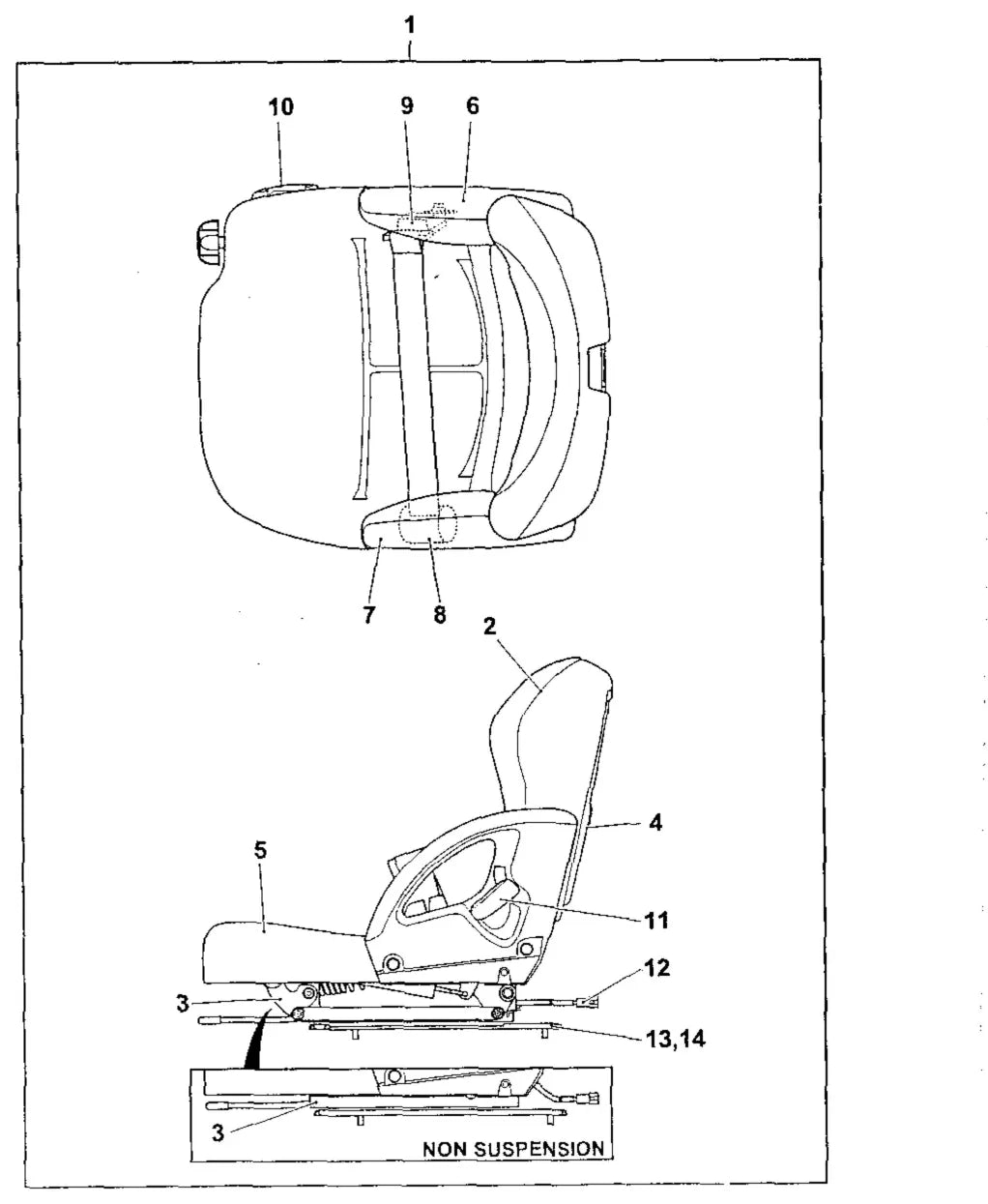 Detalhe de componentes ilustrados no Catálogo de Peças Hyster H1.5-3.5TX (B475/B466)