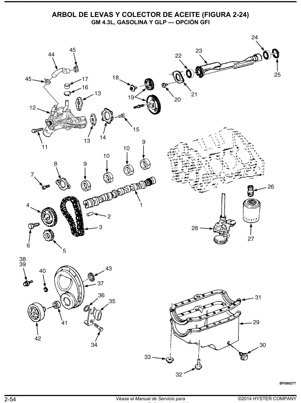 Detalhe de componentes ilustrados no Catálogo de Peças Hyster H135FT, H155FT